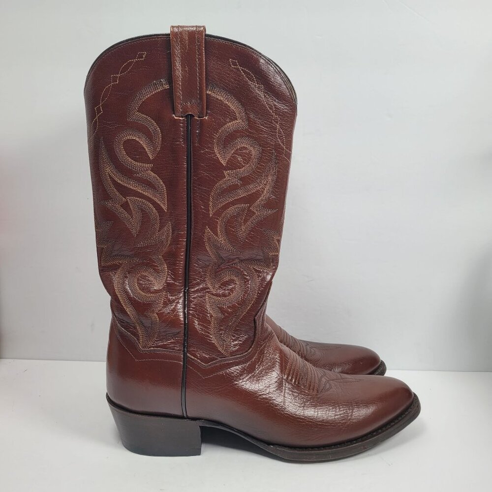 Dan Post Milwaukee Men's Brown Leather Cowboy Boots US Size 9